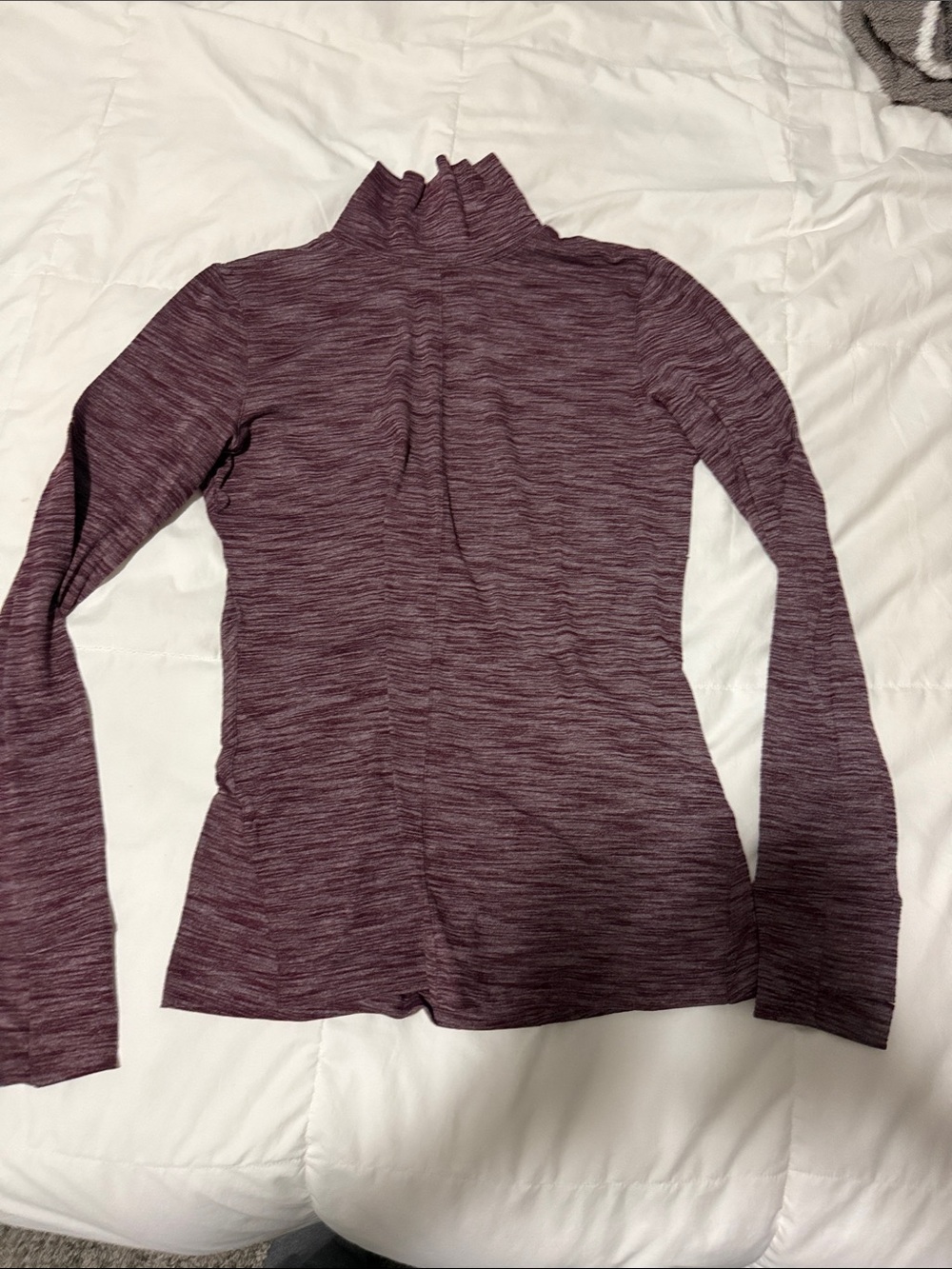 Women's Maroon Space-Dye Mock Neck Top by Lulu